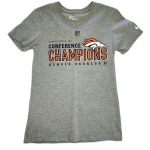 Nike Denver Broncos Super Bowl 50 Conference Champions T-Shirt Size Small